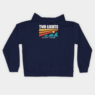 Two Lights State Park Maine Souvenir Lighthouse Kids Hoodie